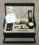 A Nautica gentleman's diver's watch and accessories,