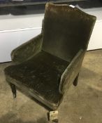 A Victorian upholstered child's armchair