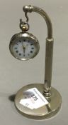 A Continental silver cased lady's pocket watch,