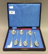 A set of six Georgian silver teaspoons