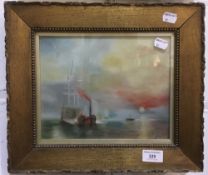 After TURNER, The Fighting Temeraire, oil on canvas,