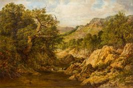 SAMUEL HENRY BAKER (1824 -1909) British On the Mawddach, Near Llanfachref Oil on canvas, signed,