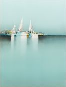 PIERRE DOUTRELEAU (born 1938) French (AR) Moored Yachts Limited edition print,