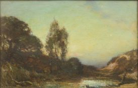 ALFRED HITCHENS (1861-1942) Evening Star Oil on canvas, signed, inscribed to verso,