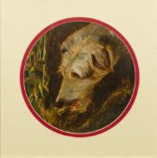 Manner of SIR EDWIN HENRY LANDSEER (1802-1873) British Study of a Scottish Deer Hound Head Oil on