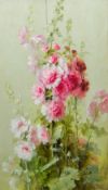 CATHERINA KLEIN (1861-1929) German Still Life of Hollyhocks Watercolour and bodycolour, signed,