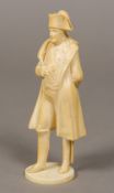 A 19th century Dieppe carved ivory model of Napoleon Typically modelled,