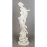 FERDINANDO VICCHI (1875-1945) Italian Cupid and Psyche White marble, signed. 114 cm high.