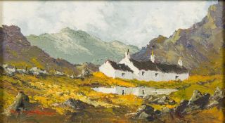 CHARLES WYATT WARREN (1908-1993) British (AR) Merioneth Upland Farm Oil on board, signed,