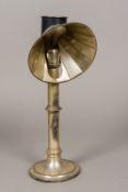 A Victorian silver student's lamp inscribed Millers, London, hallmarked for Sheffield 1879,