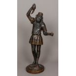 A 19th century Venetian painted carved wooden Blackamoor Typically modelled holding a cornucopia.