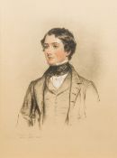 W CARPENTER (19th century) British Portrait of a Dignified Young Man Watercolour and bodycolour,