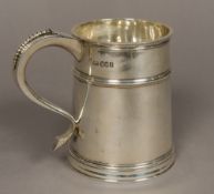 A George V silver tankard, with Britannia Standard mark for 1922,