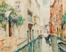 LINO MUZZIN (20th century) Italian Venice Oil on canvas, signed,
