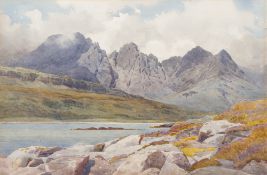 CAPTAIN GEORGE DRUMMOND-FISH (1876-1938) British Loch Slapin, Skye Watercolour, signed,