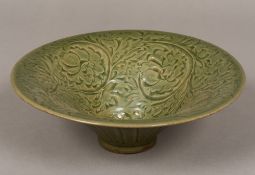 A Chinese celadon ground bowl