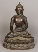 A Chinese bronze figure of Buddha