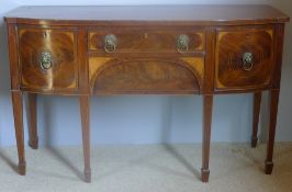 A George III mahogany bow front sideboar