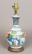 A Chinese porcelain table lamp