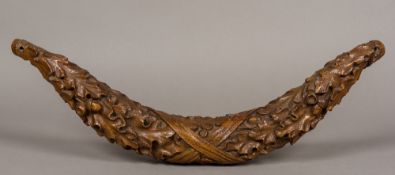 A 19th century carved oak swag