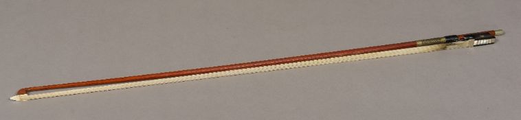 A 19th century German violin bow, stampe