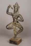 A Khmer bronze figure of the Goddess Uma