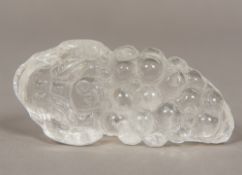 A Chinese carved rock crystal model of a