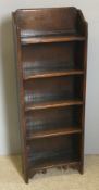 A small oak open bookcase