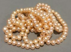 A string of pink pearls