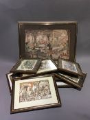 A quantity of ANTON PECK framed and glazed prints