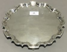 A silver salver (approximately 17 troy ounces)