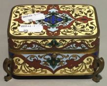 A cloisonne casket