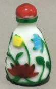 A Peking glass snuff bottle