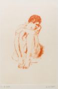 RUSKIN SPEAR (1911-1990) British, Crouching Nude, limited edition printers proof print, signed,