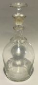 An oversized 19th century glass decanter and stopper