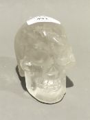 A rock crystal skull