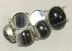 A Victorian banded agate bracelet