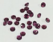 A small quantity of Rhodolite garnets