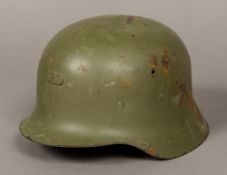 A German military helmet