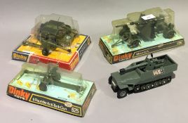 A small collection of military Dinky toys,