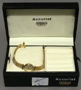 A 9 ct gold Accurist lady's wristwatch