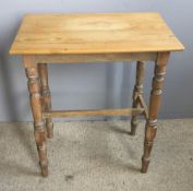 A Victorian pine side table