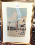 Venetian watercolour, Doges Palace,