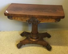 An early Victorian mahogany card table