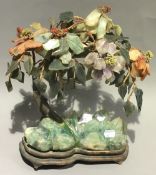 A jade and hardstone model tree