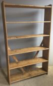 A Victorian pine bookcase