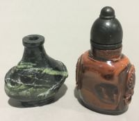 Two Chinese agate snuff bottles