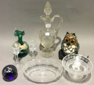 A quantity of cut and decorative glass ware