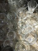 A large collection of cut glass ware