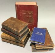 Six antique volumes and two others